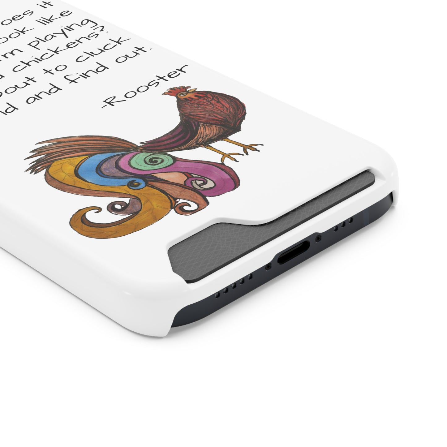 iPhone 13 Case With Card Holder Signed Rooster™