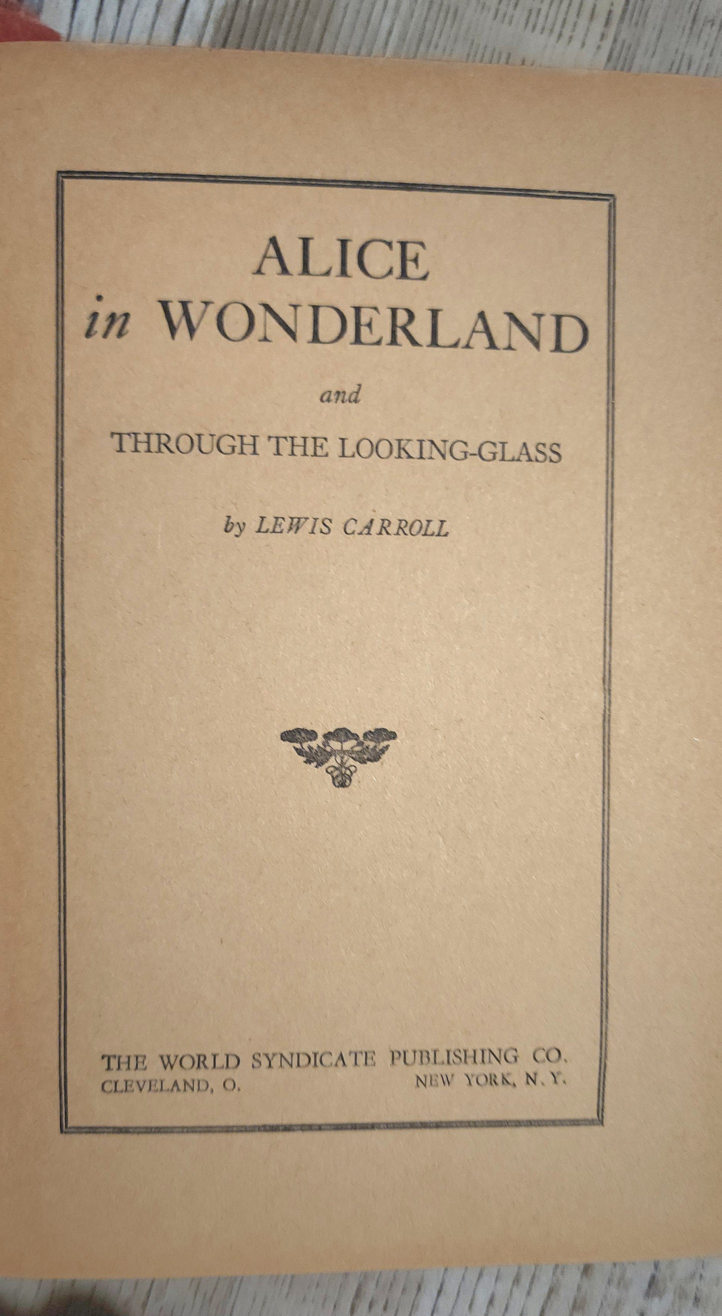 Alice in Wonderland & Through The Looking Glass Lewis Carroll hardCover Undated