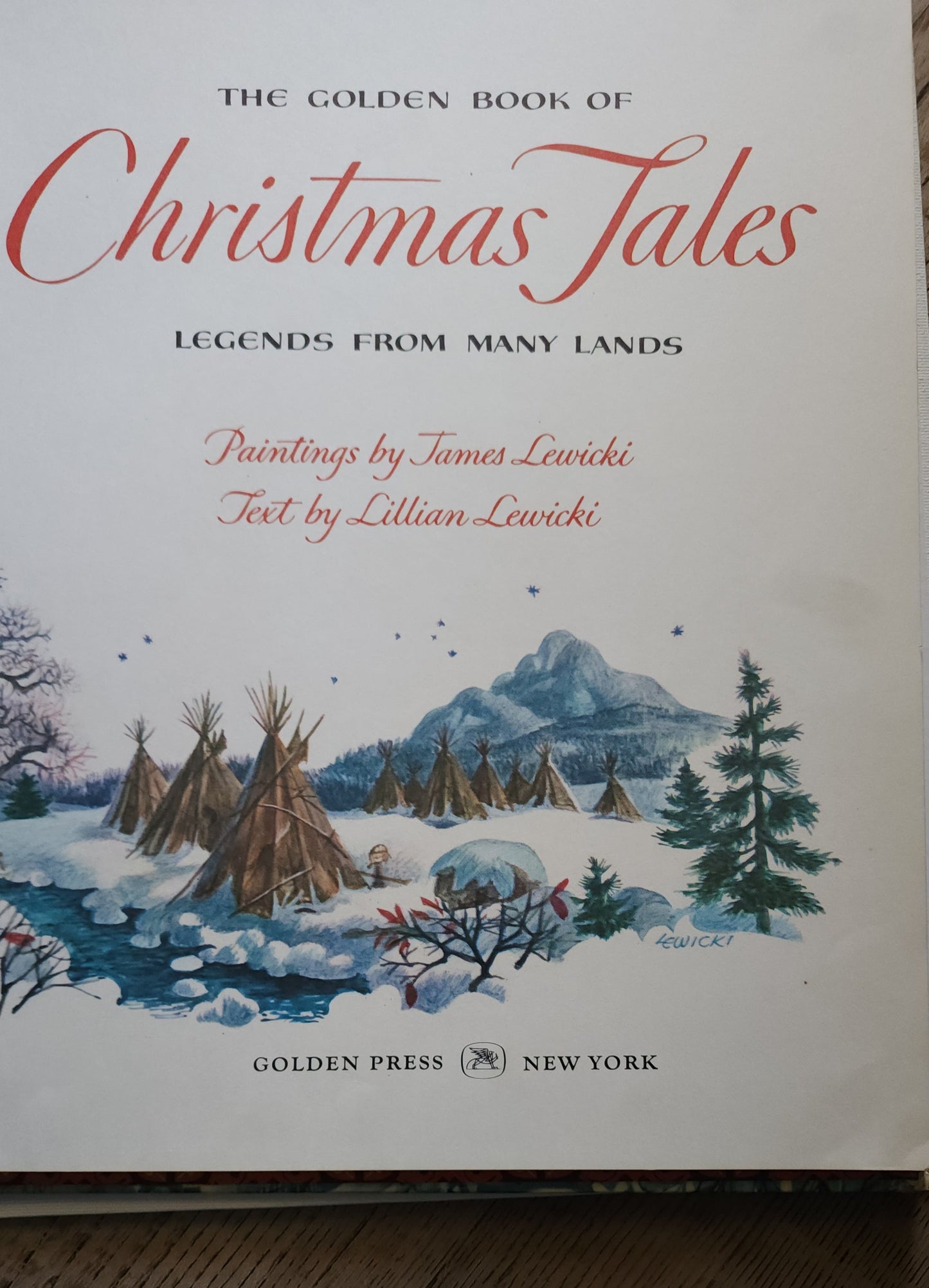 The Golden Book of Christmas Tales: Legends from Many Lands James & Lillian Lewicki Golden Press hardcover1956