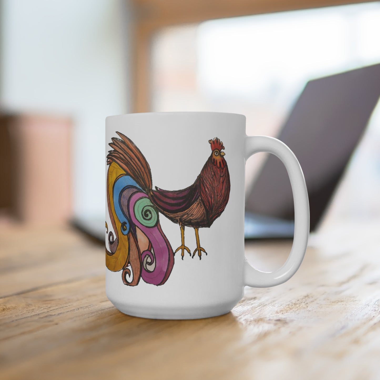 Signed Rooster™ Clucking Quotes Mug 15oz Thats a huge