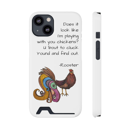 iPhone 13 Case With Card Holder Signed Rooster™