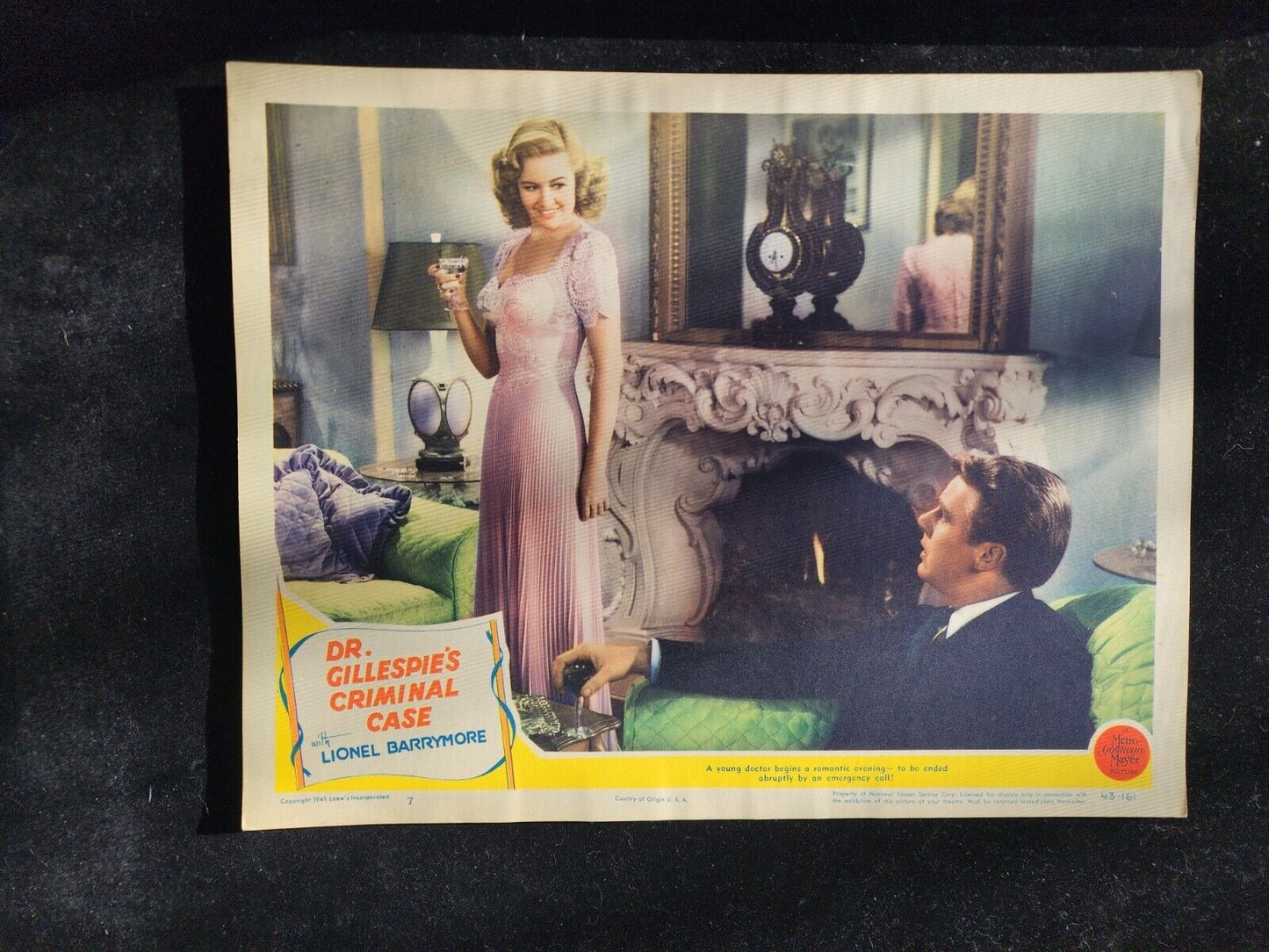 Vintage Original Dr Gillespie's Criminal Case 1934 Lobby Card Movie Poster 11x14